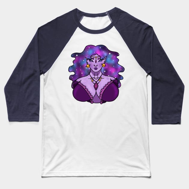 Galaxy gal Baseball T-Shirt by Bingust